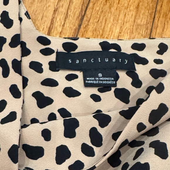 Tan and Black Spotted Dress - Picture 3 of 5